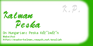 kalman peska business card